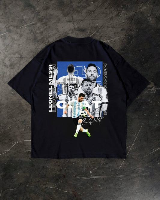 Lionel Messi T-shirt, white cotton football fan shirt 